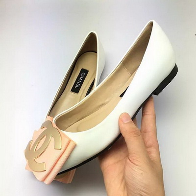 CHANEL Shallow mouth flat shoes Women--023